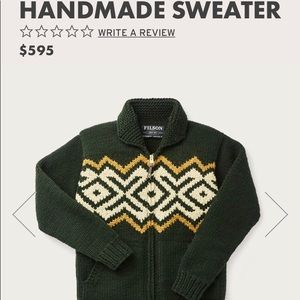 Filson Limited Edition Handmade Sweater